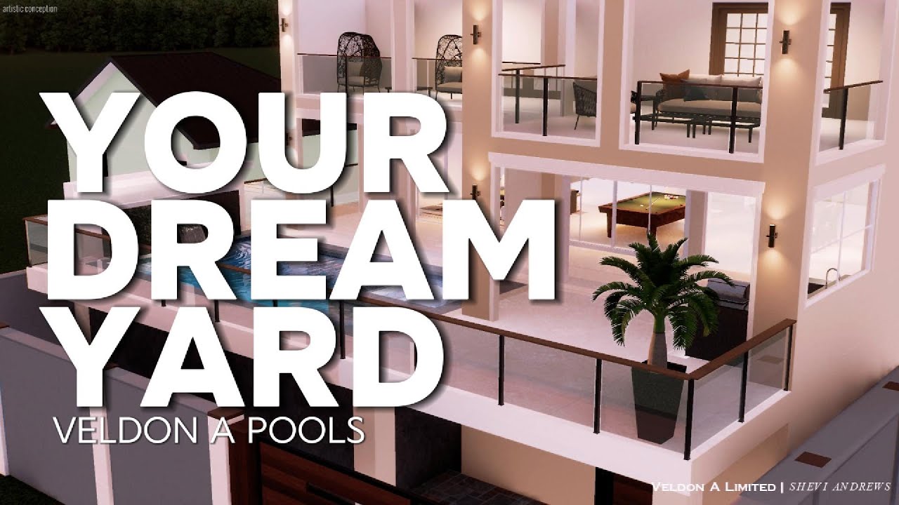 Your Dream Backyard 3D Rendering By Veldon A Pools