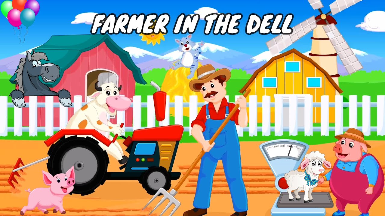 The Farmer in the Dell Nursery Rhymes #thefarmerinthedell #nurseryrhymes