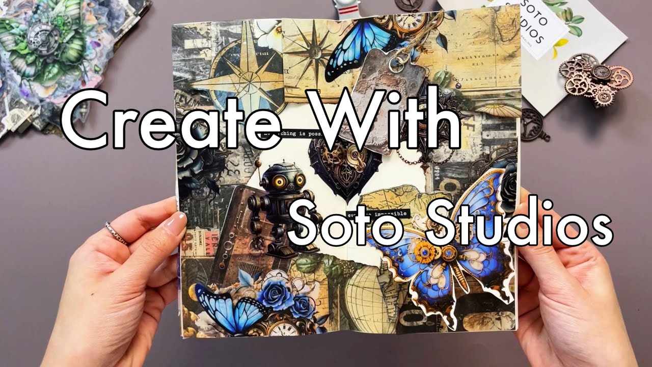 Creative Spreads with Soto Studios🥰 | Scrapbook Supplies| Junk Journaling | Scrapbooking Idea | ASMR