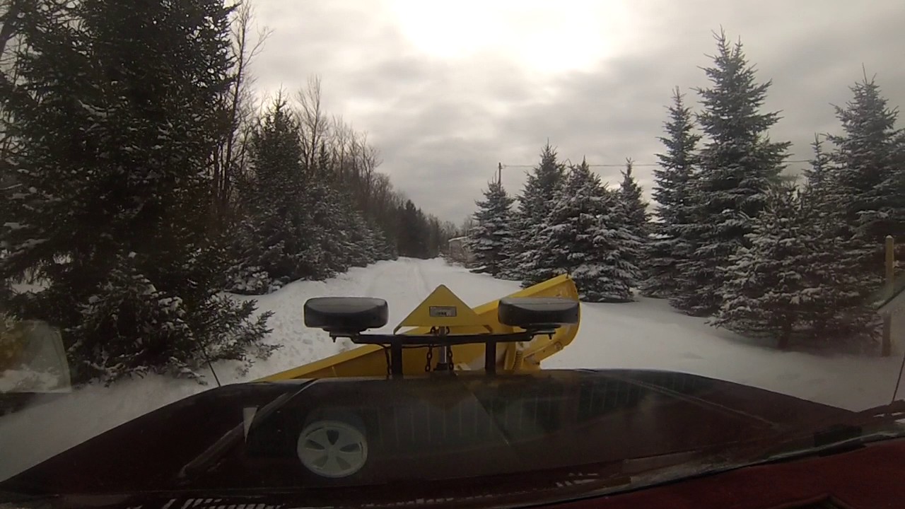 Pushing snow from winter storm Niko