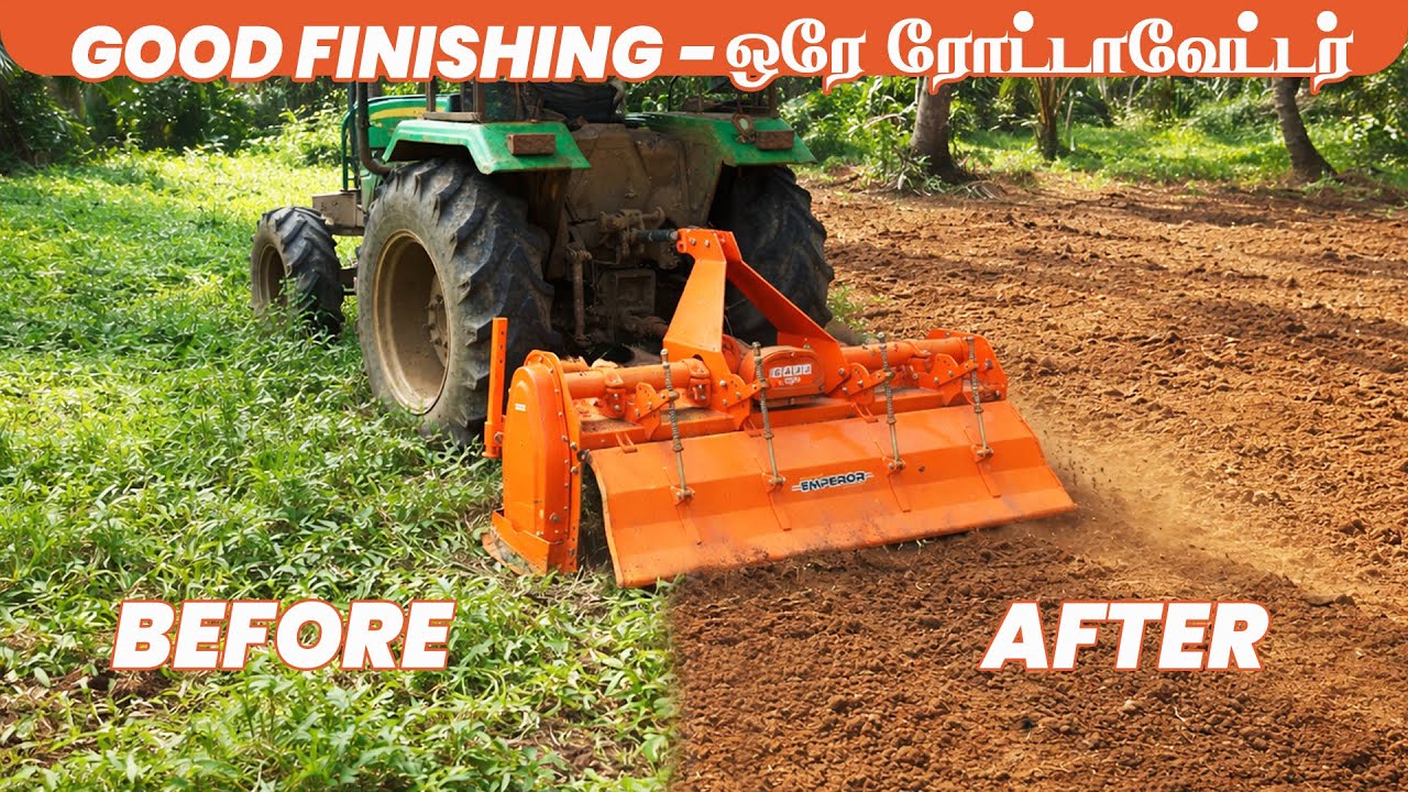 கன்னியாகுமரி மண்ணுக்கு Best Rotavator | GAJA Rotavator Before & After🚜