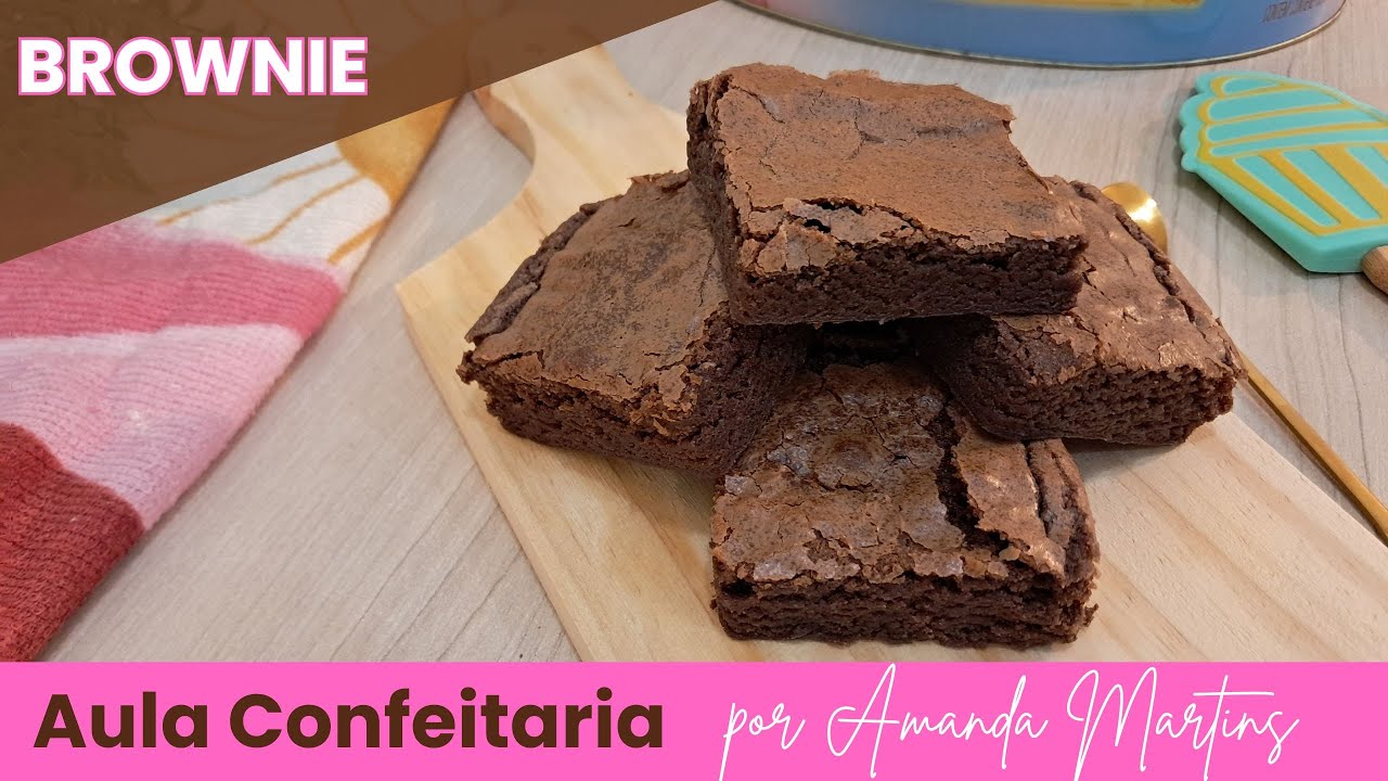RECEITA BROWNIE SIMPLES - ECONÔMICO - FÁCIL E RÁPIDO DE FAZER - SEM BATEDEIRA - POR AMANDA MARTINS