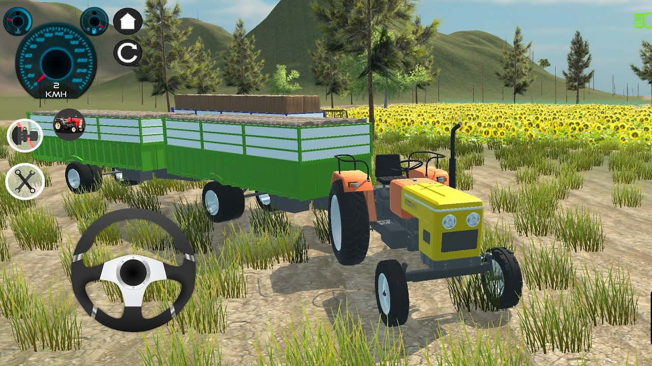 tractors power test loaded trolley Mahindra A  Sonalika Mahindra Eicher JCB#tractor