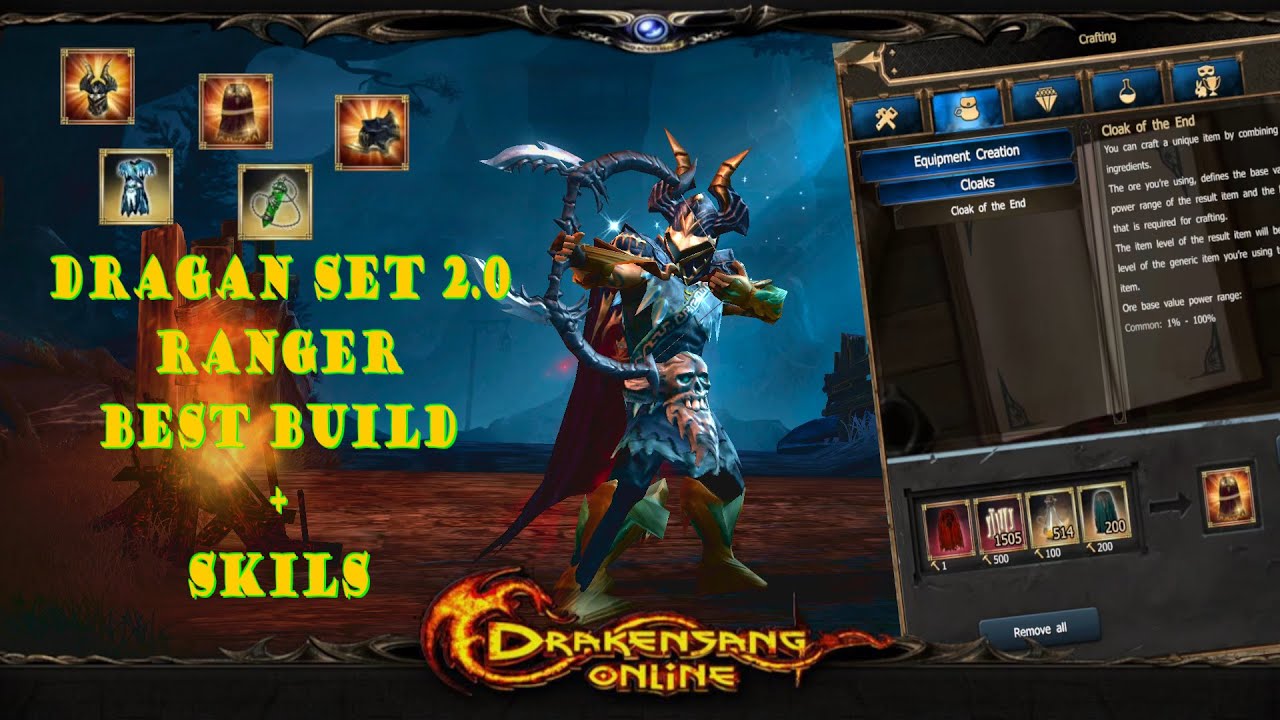 Drakensang Online | Dragan Set 2.0 For My Ranger - Best Build items + skills | #drakensangonline