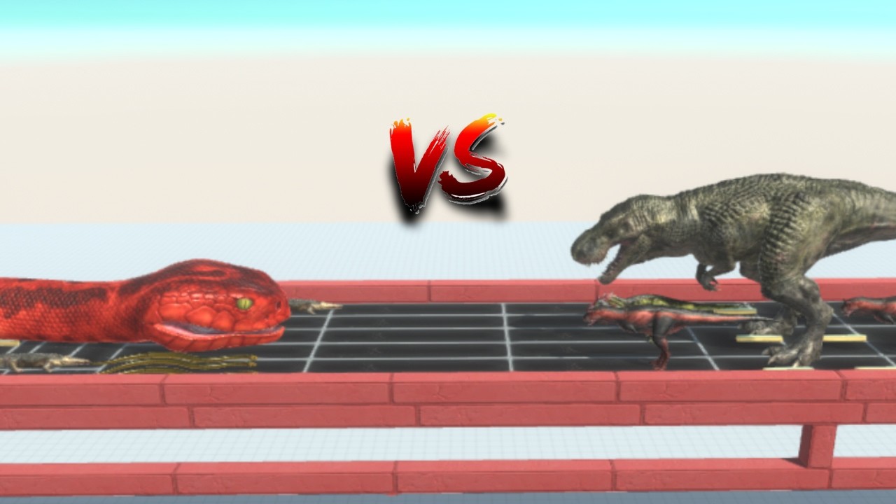 Giant BOA anaconda VS Dinosaur ALL SPECIES  - Animal Revolt Battle Simulator