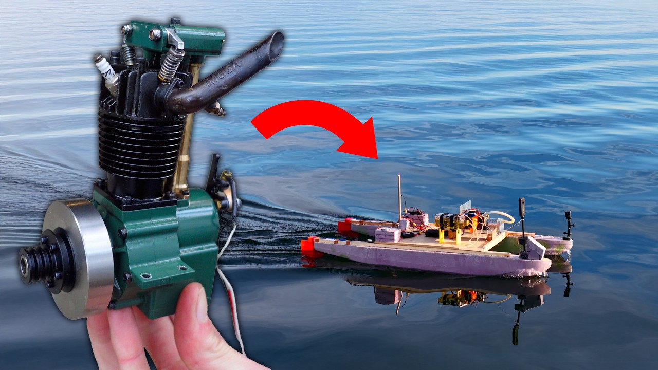 7cc 4-Stroke Hybrid Electric Autonomous Boat