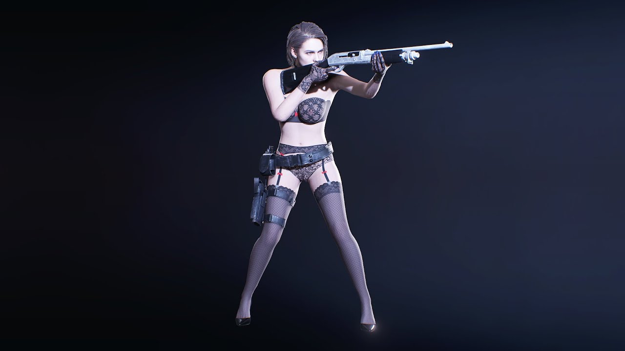 Resident Evil 3 Mod Gameplay Jill Valentine Secret Lingerie 4K UHD 2160p
