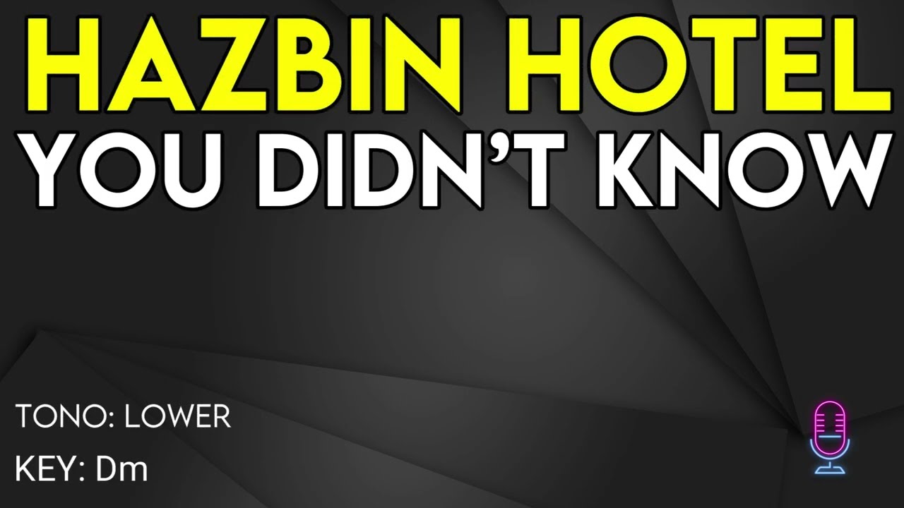Hazbin Hotel - You Didn’t Know - Karaoke Instrumental - Lower