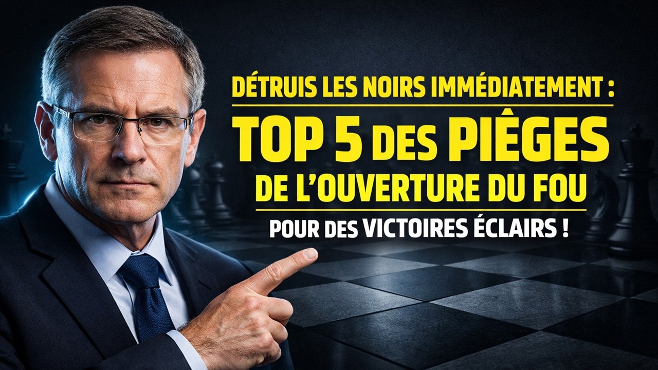Détruis les Noirs immédiatement : Top 5 des pièges de l'Ouverture du Fou pour des victoires éclairs!