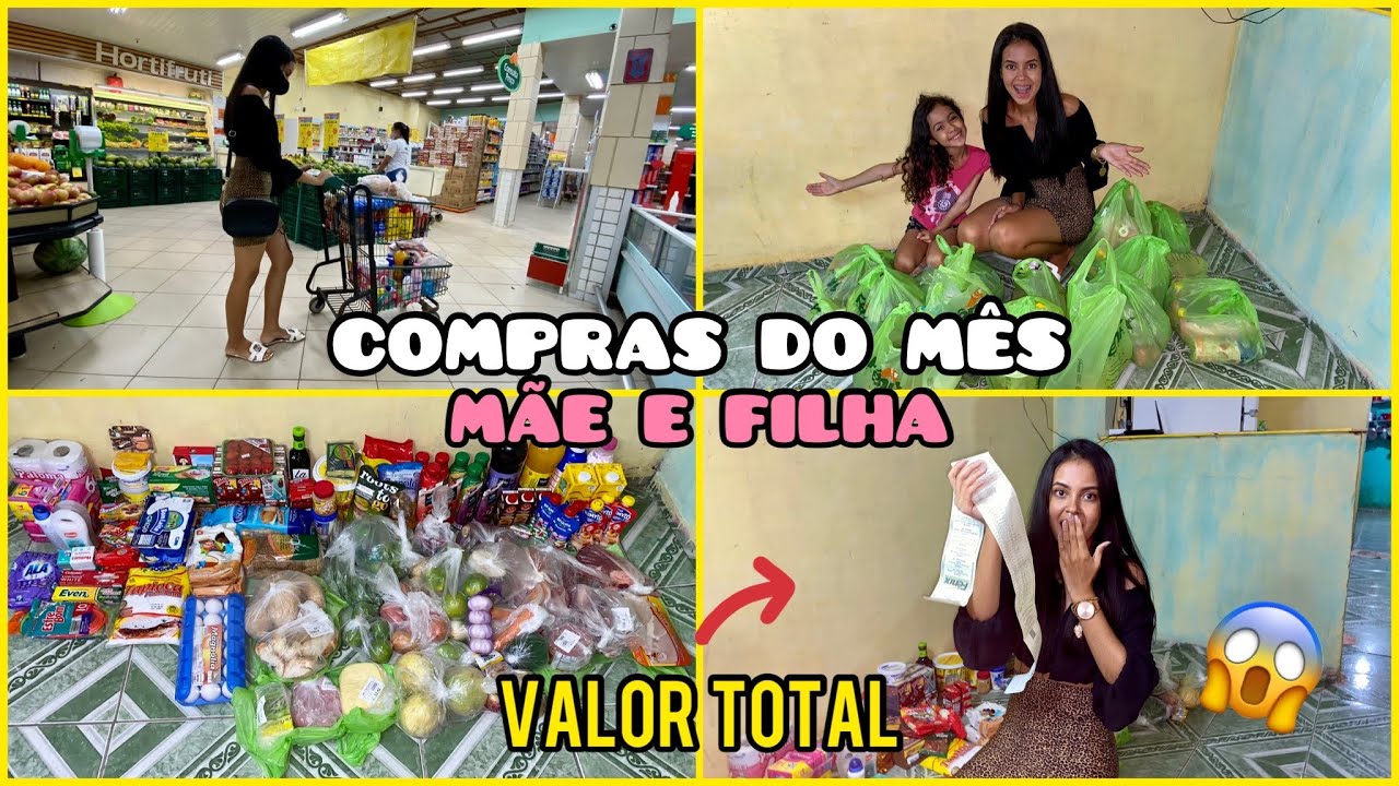 COMPRAS DO M&Ecirc;S M&Atilde;E E FILHA 👩&zwj;👧 + VALOR TOTAL 😱 | M&atilde;e Aos 13