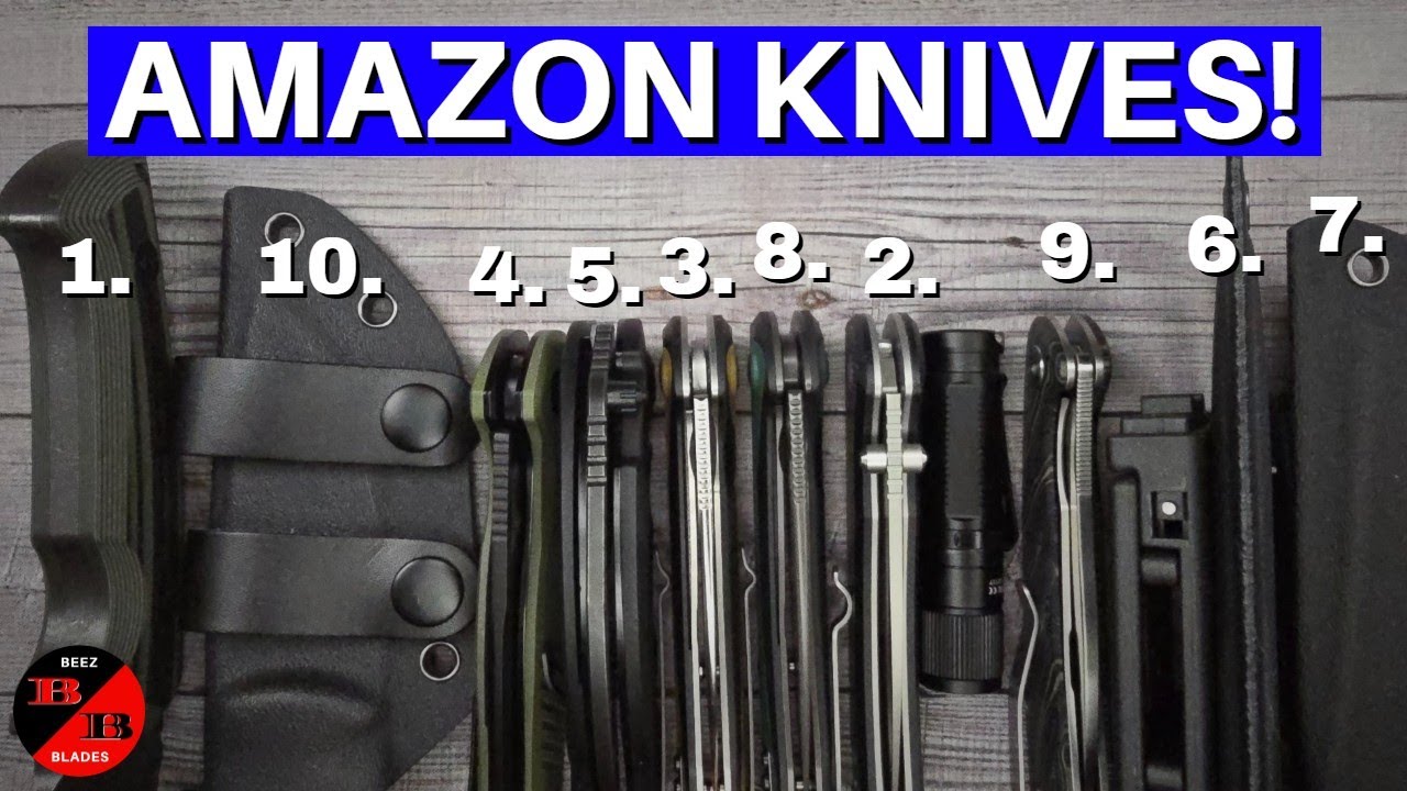 10 KNIVES With SUPER DEALS On AMAZON! Craziest Blade Ever! - Petrified Fish Rogue and More!
