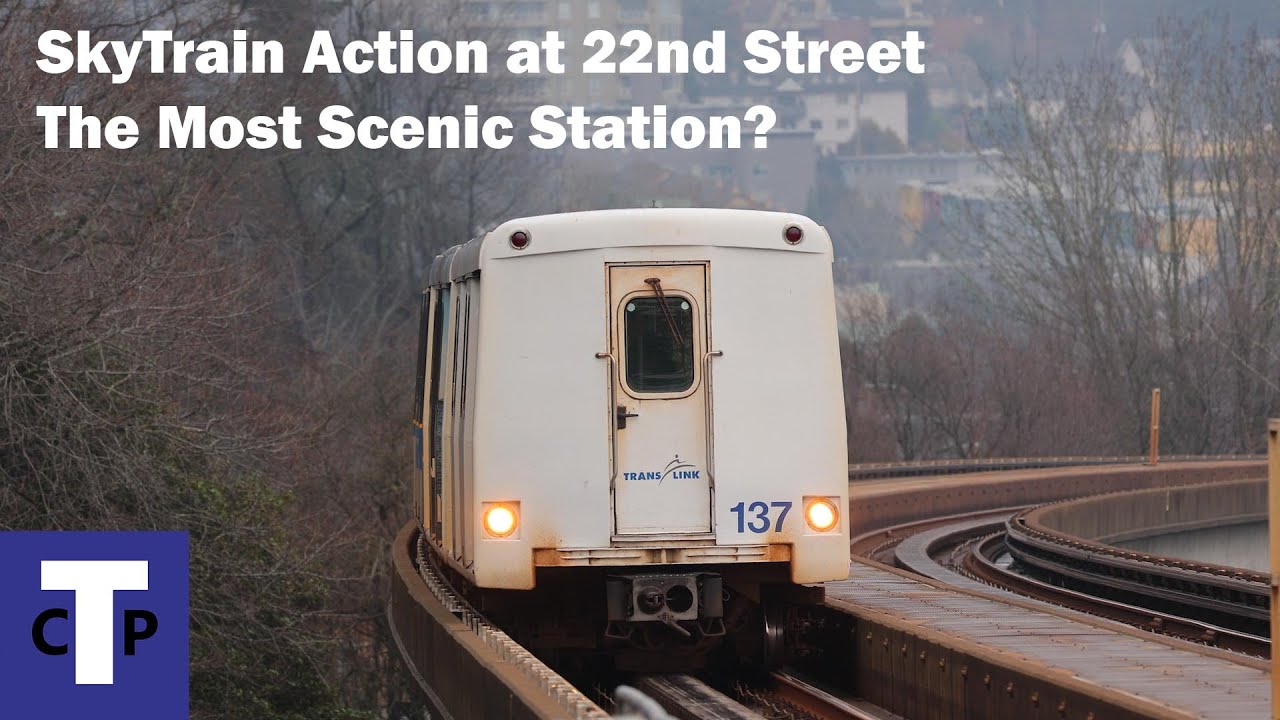 SkyTrain Action at 22nd Street Station (4K)