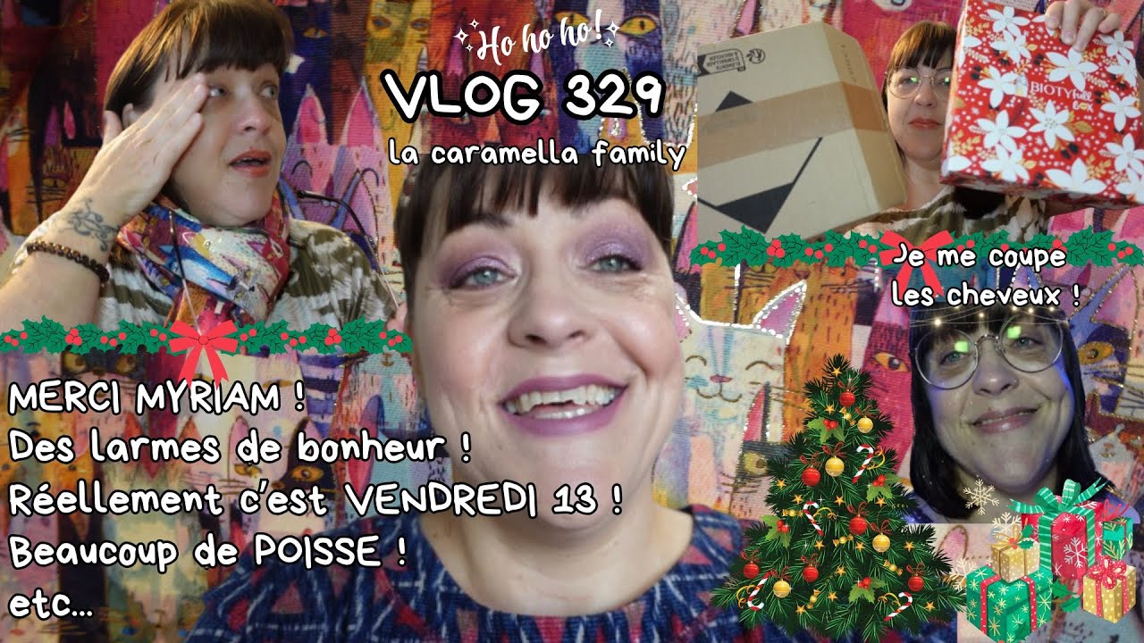 VLOG 329/2024/Je suis EN LARMES avec un COLIS/VENDREDI 13 j'ai la POISSE/Je me COUPE LES CHEVEUX lol