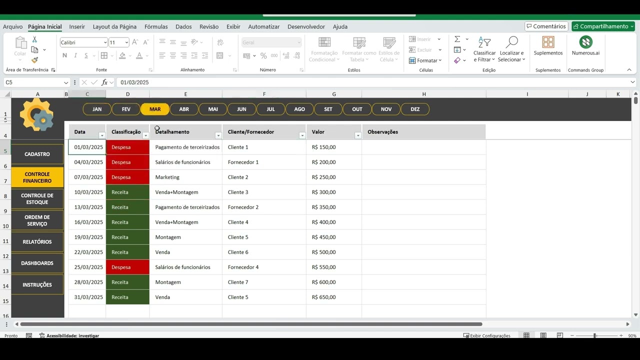 🚗 Planilha de Controle para Oficina Mecânica | Gestão Completa em Excel