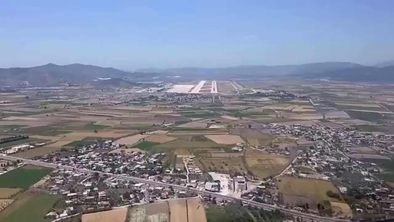 Landing in Bodrum ,Turkey runway 28 LTFE