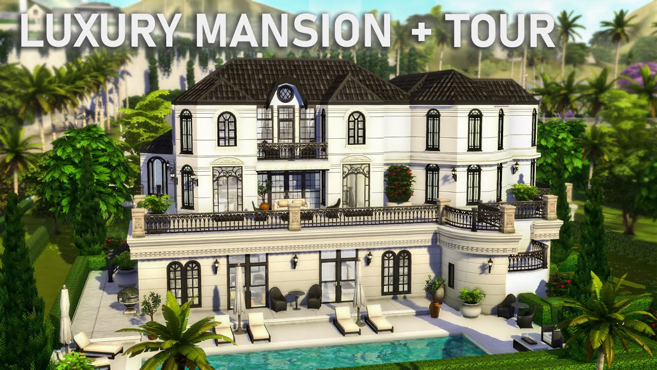 Luxury Modern Mansion | Sims 4 Speed Build + Tour | No CC