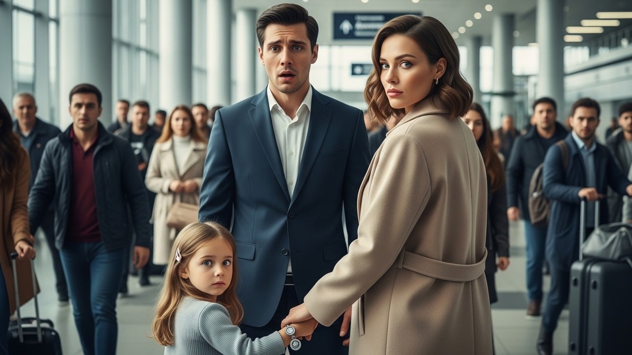 Мать заставила его развестись, а через 4 года он встретил бывшую с 6 гениями в аэропорту.