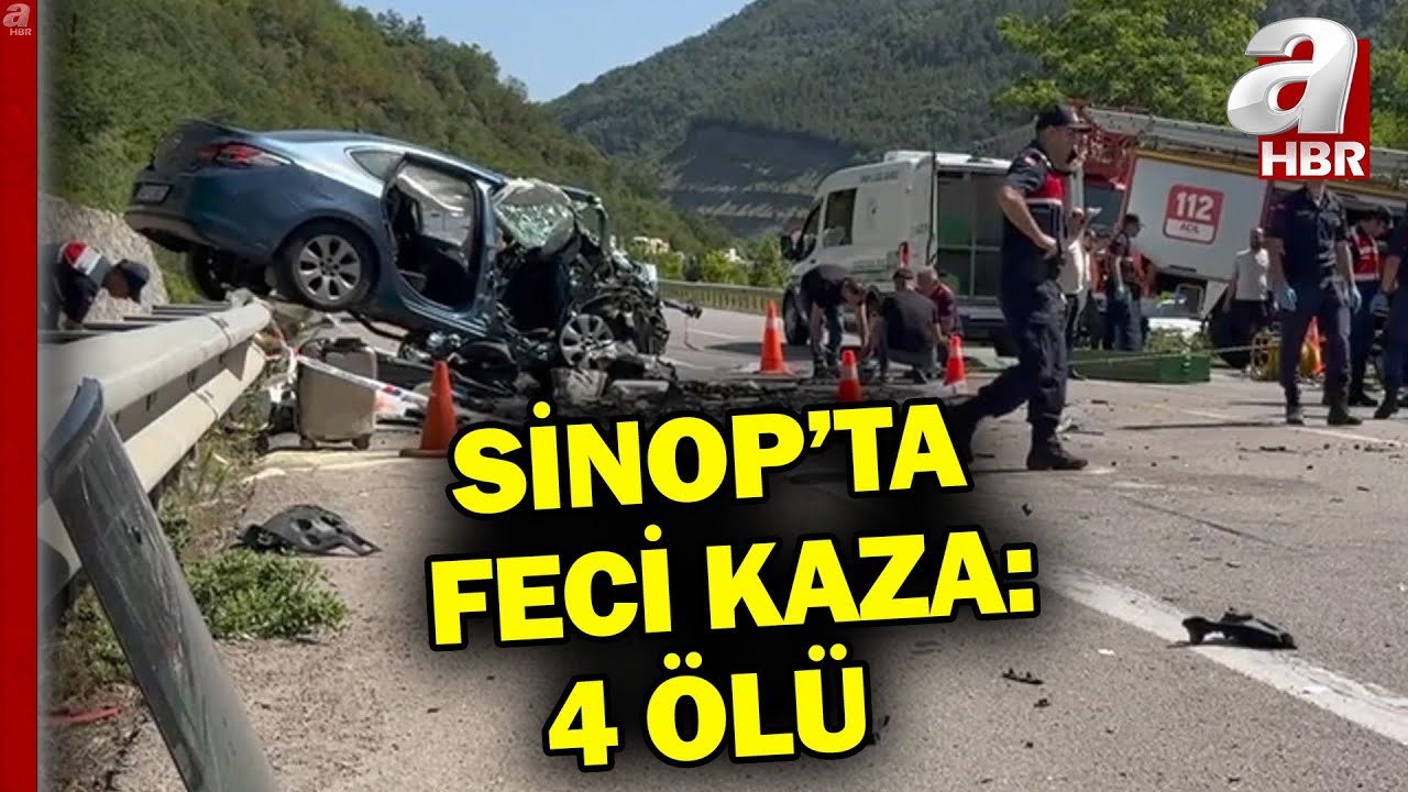 Sinop'ta feci trafik kazası! Kaza sonrası 4 kişi yangında hayatını kaybetti | A Haber