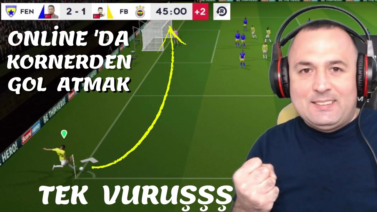 ONLİNE MAÇTA DİREK KORNERDEN GOL ATMAK ! - DLS 21 - DREAM LEAGUE SOCCER