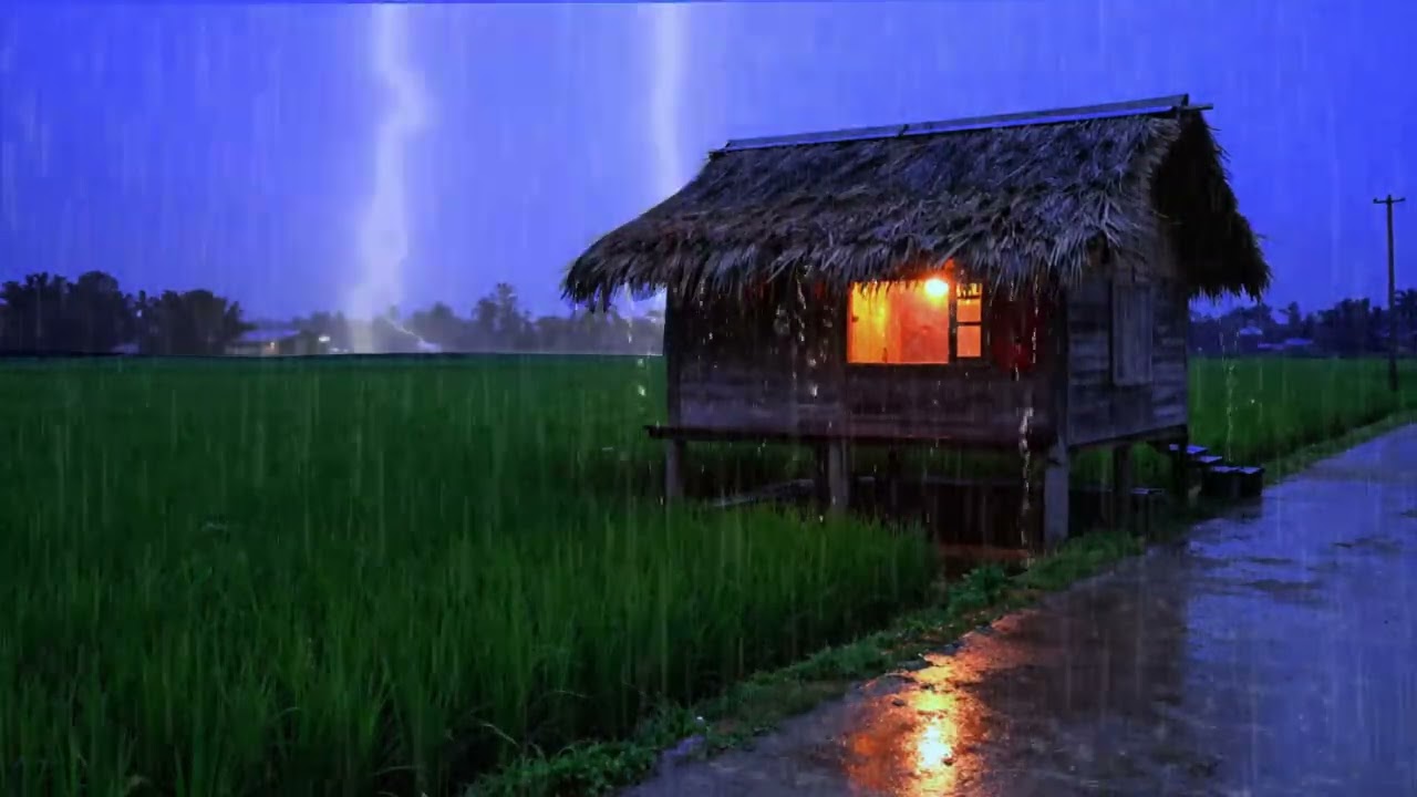 Cozy Rain Night Ambience – Soft Night Rain for Anxiety Relief