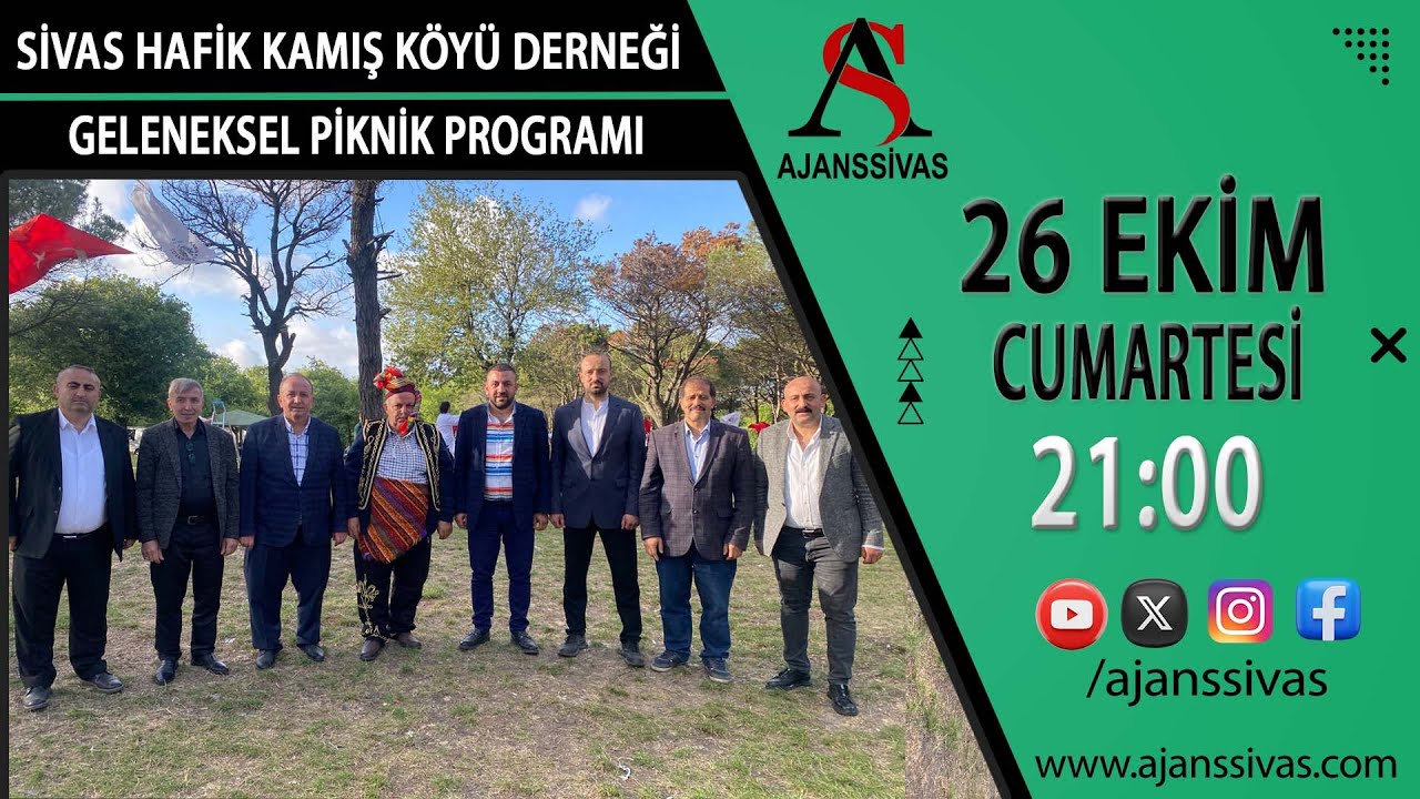 SİVAS HAFİK KAMIŞ KÖYÜ DERNEĞİ GELENEKSEL PİKNİK PROGRAMI #ajanssivas