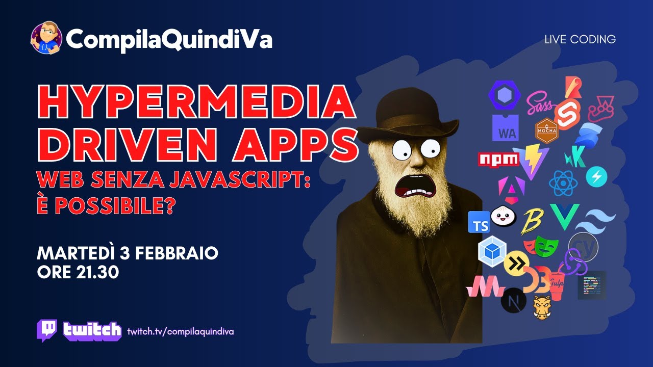 #REACT? #ANGULAR? NON TI SERVONO: il browser fa già tutto con #Hypermedia-Driven Apps! [Live Coding]