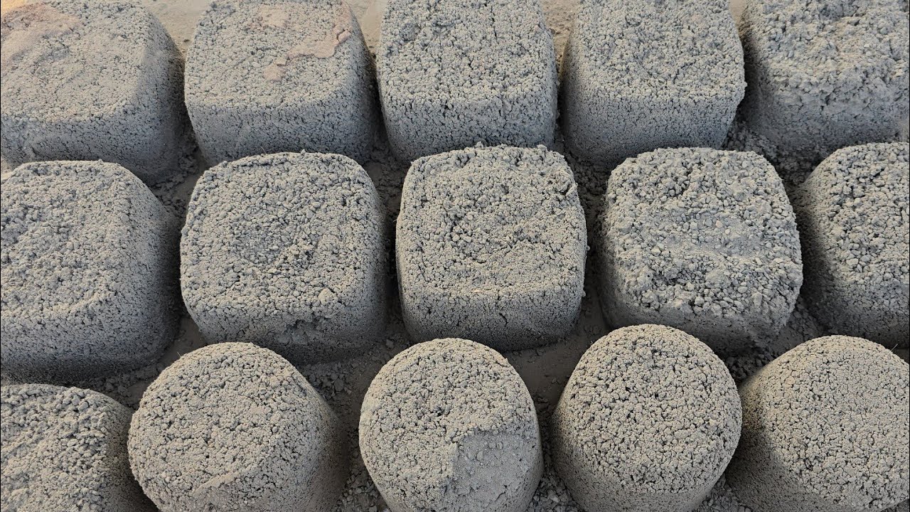 ASMR: Happy Birthday 🎂 @marriamkhalid4085 Pure Concrete Dry Water Crumbling Dipping#asmr#concrete