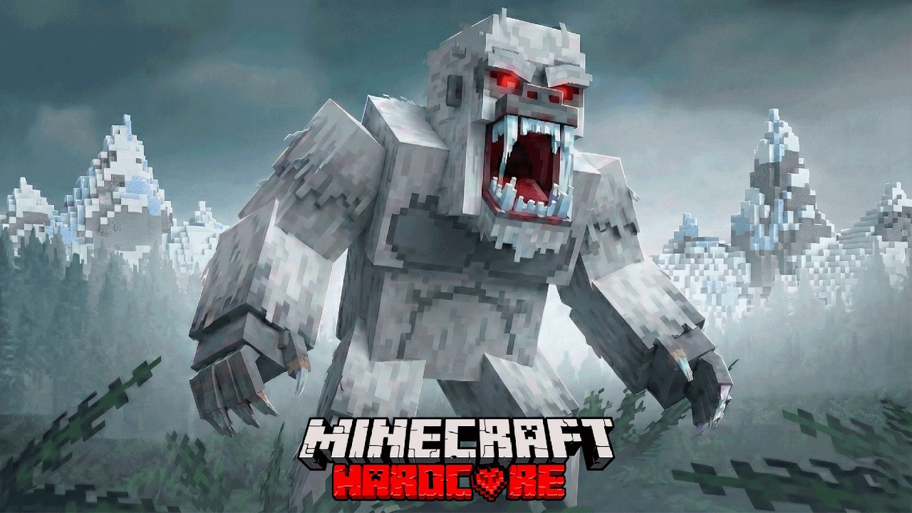 SURVIVING the YETI in Minecraft's SCARIEST Forest Mod