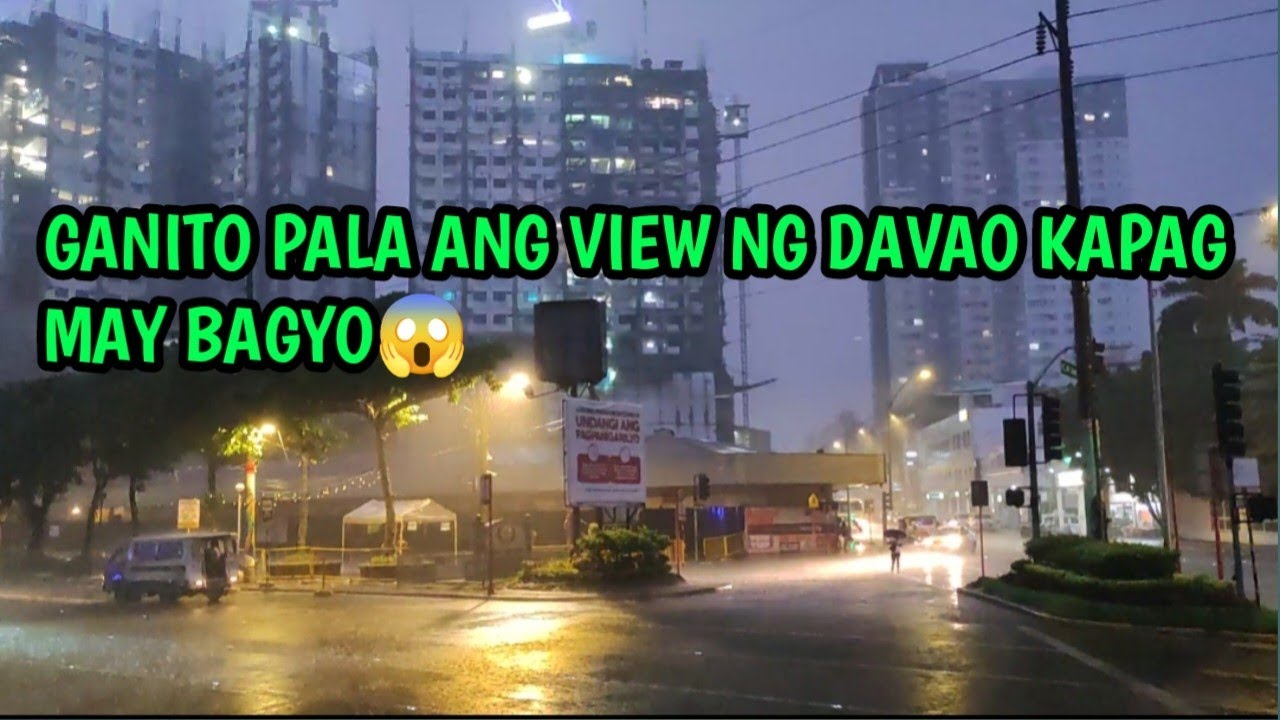 DAVAO CITY STREETS AND ITS SCENERY DURING HEAVY RAINS