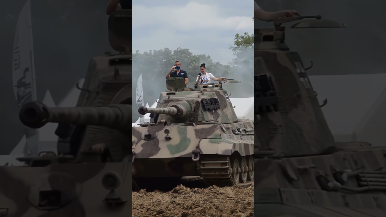 German Tiger II and US M4 Sherman tanks during the Normandy landings in France #ww2 #tank #history