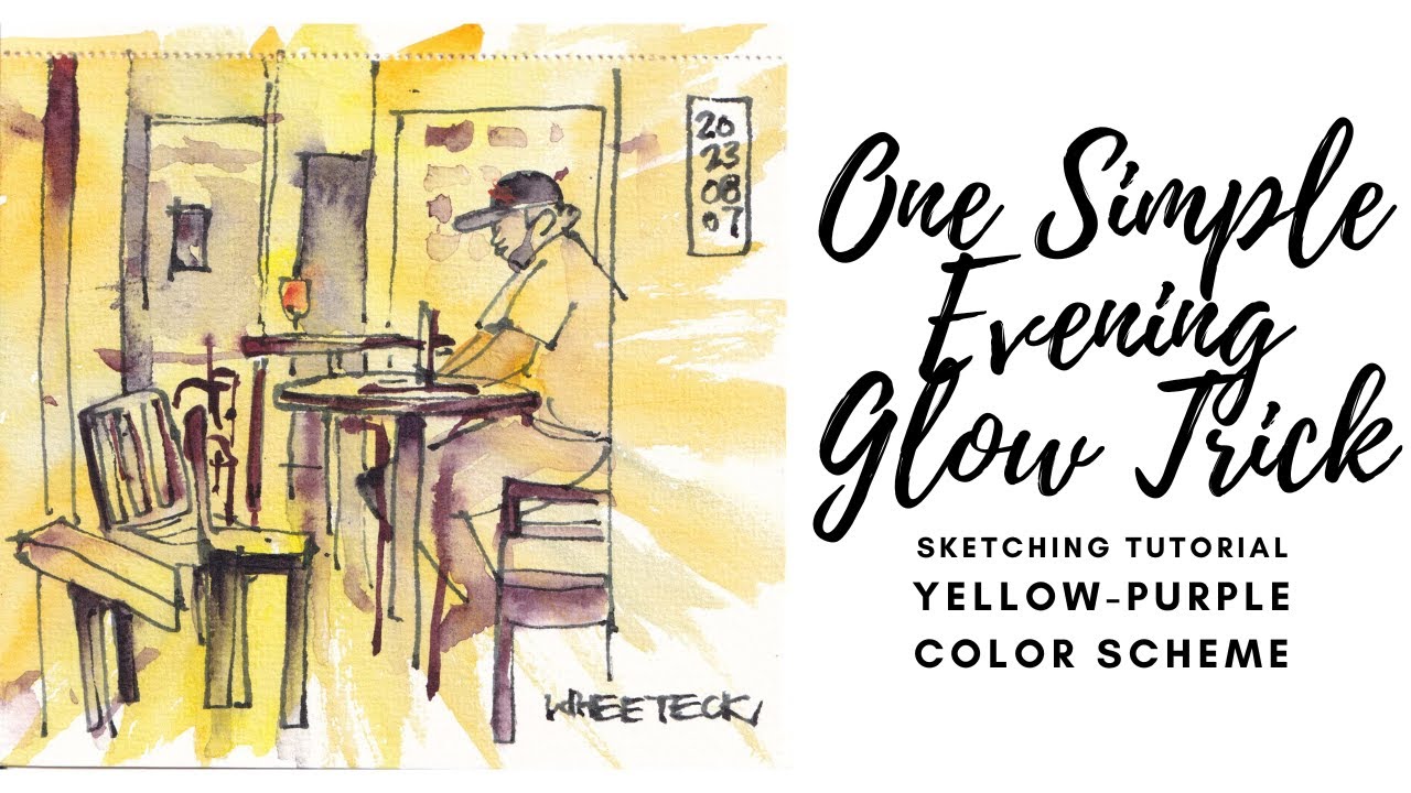 One Simple Evening Glow Trick | Urban Sketching Tutorial (5 min)