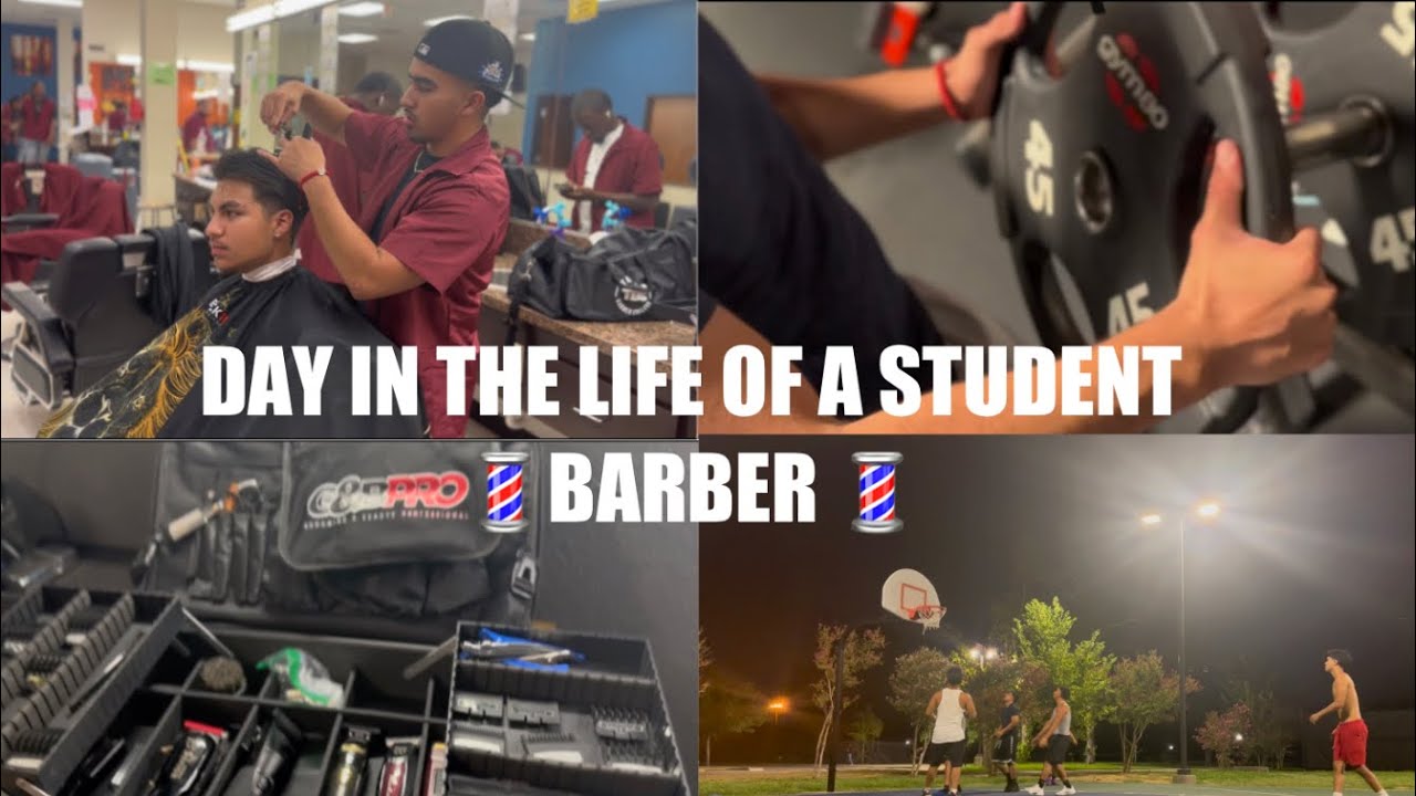 DAY IN THE LIFE WITH A STUDENT BARBER 🔥 | DEVINSBLENDZ 💈