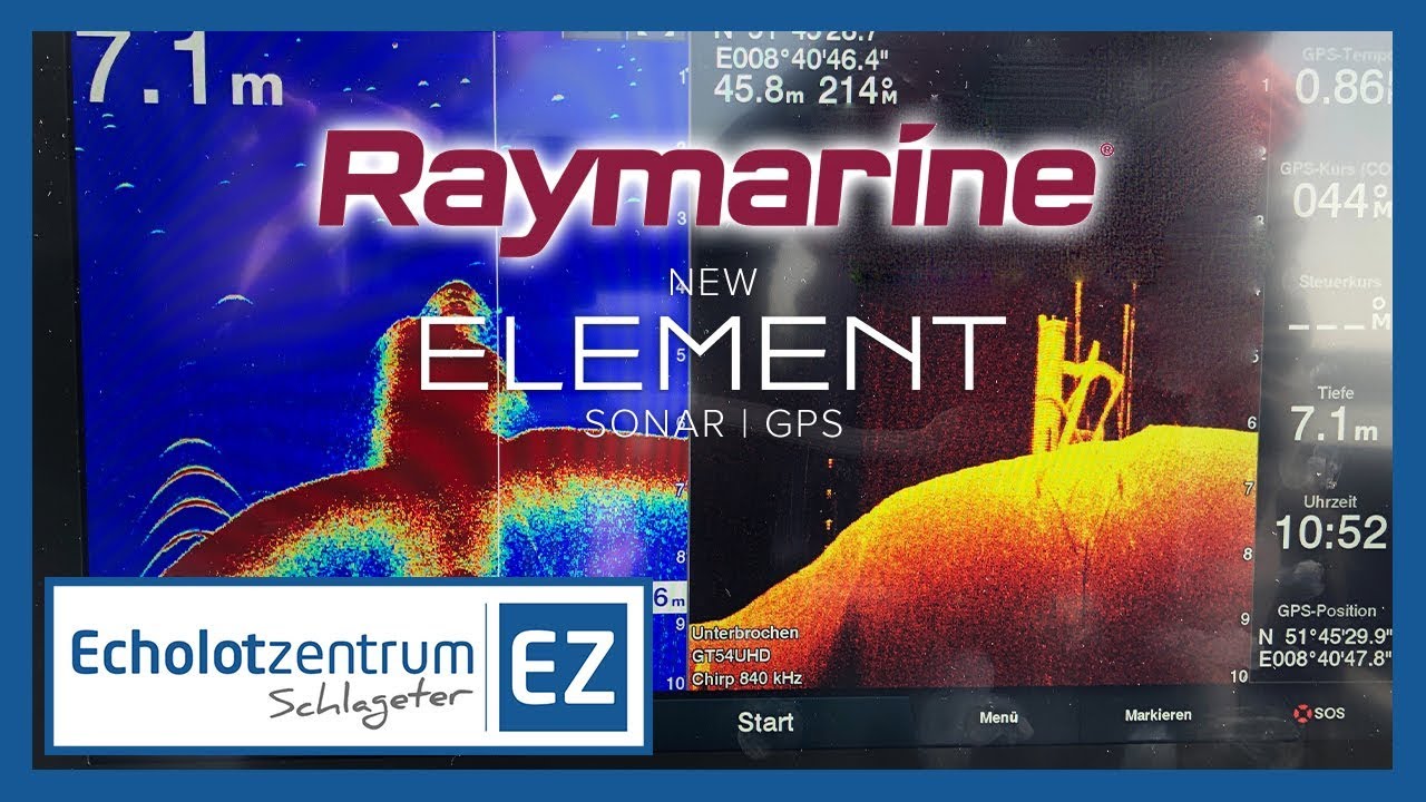 Live-Test Raymarine Element mit HV-100 Geber auf dem Wasser | Echolotzentrum.de