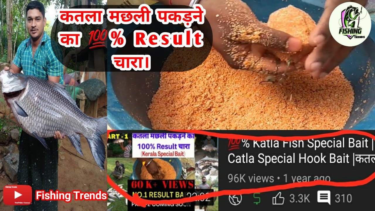 Katla Hook Bait | Katla Machli ka 💯% No.1 Special Chara With Proof | कतला मछली पकड़ने का आसान चारा |