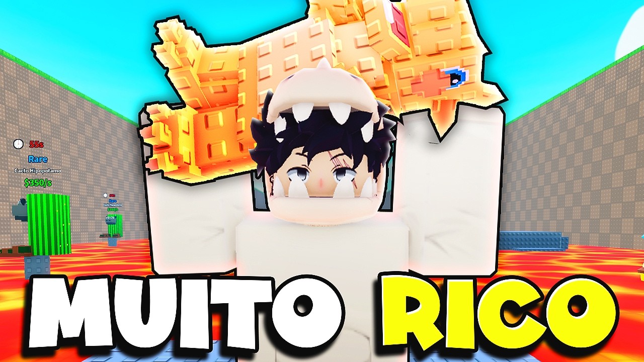 MINHA 1ª VEZ NO SOBREVIVA À LAVA POR BRAINROTS… (Roblox)