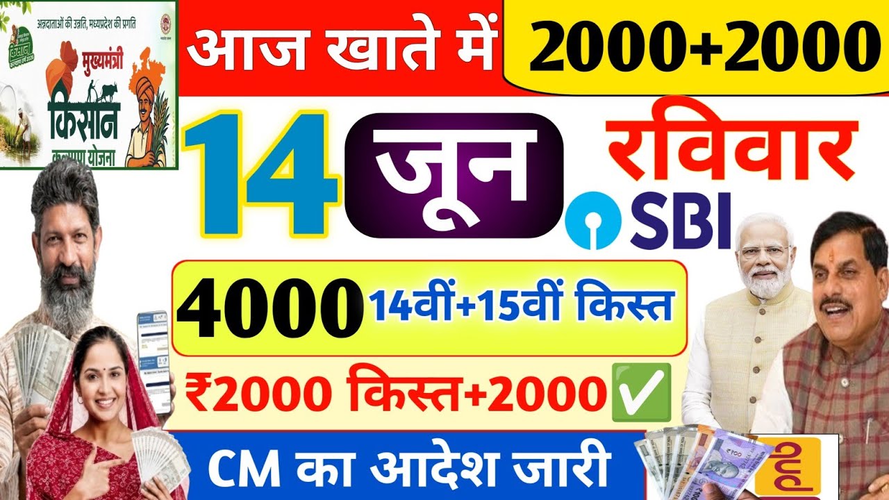 June 14 | 2000+2000 at 3 PM on this day: MP CM Kisan Kalyan Yojana new update | When will the CM ...