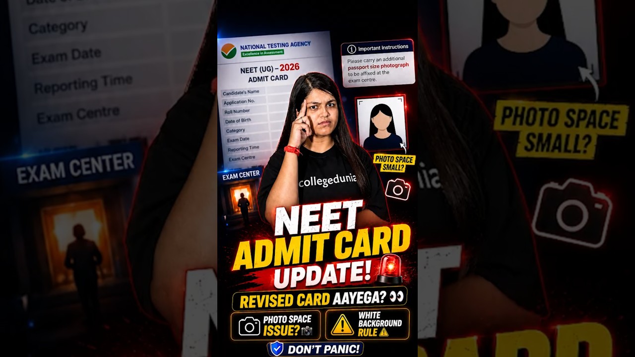 NEET Admit Card Photo Issue: Revised Admit Card Aayega? Photo Background, Exam Centre Rules