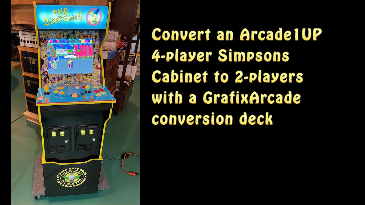 Convert an Arcade1Up 4-player Simpsons Cabinet to 2-players with a Grafix Arcade Conversion Deck