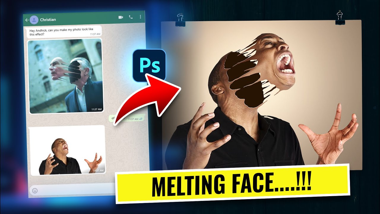 Melting Face for a Client! Learn This Crazy Photoshop Trick