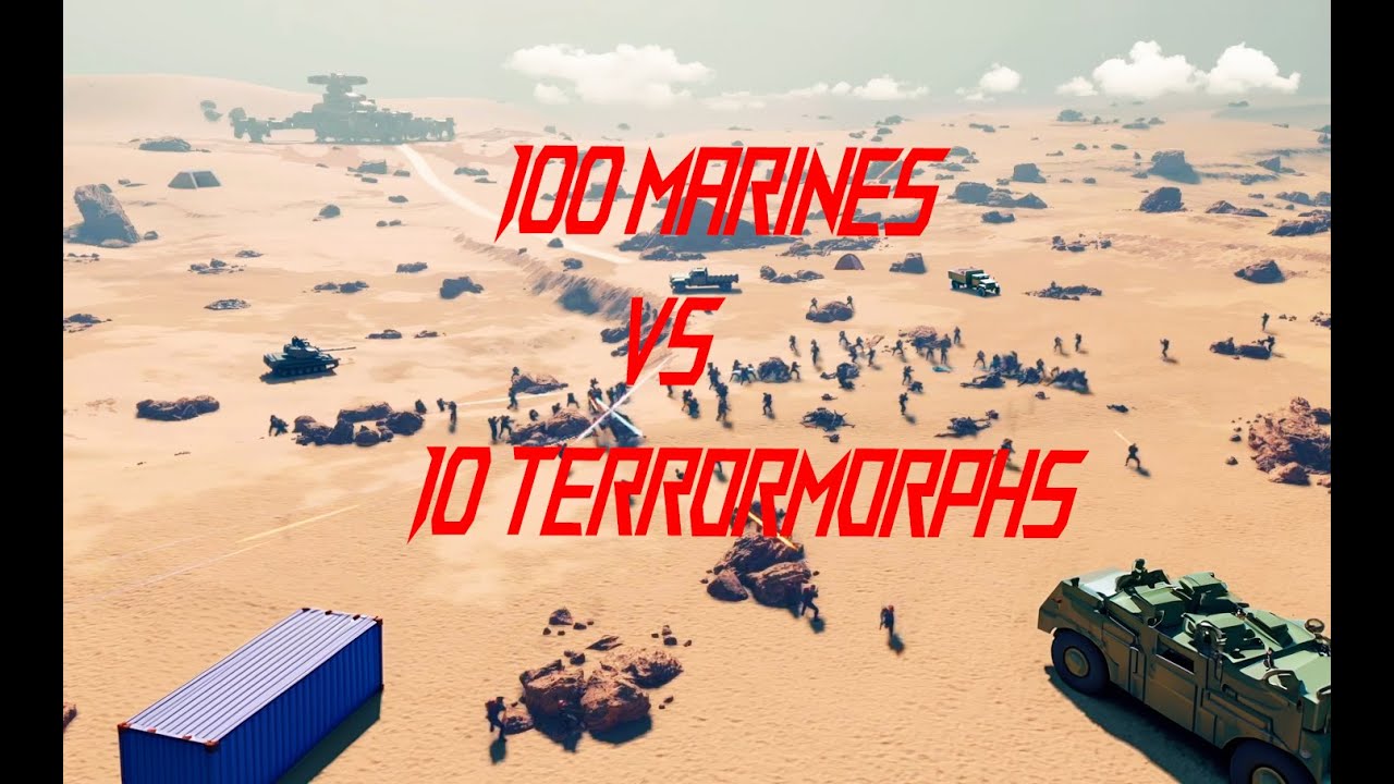 100 Marines Vs 10 Terrormorphs | Starfield