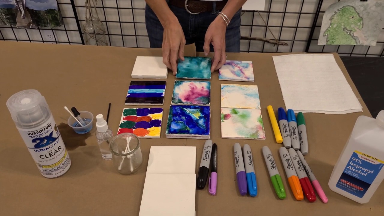 Sharpie Tile Art