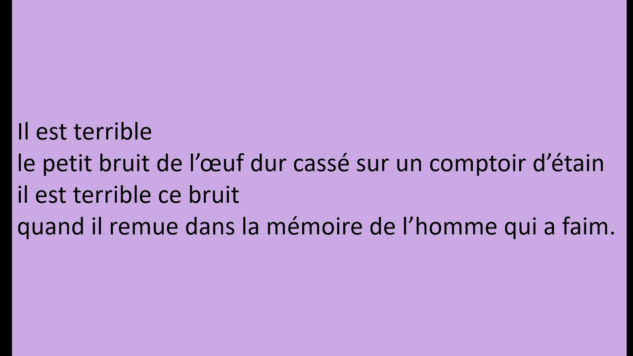 Jacques Prévert   La grasse matinée