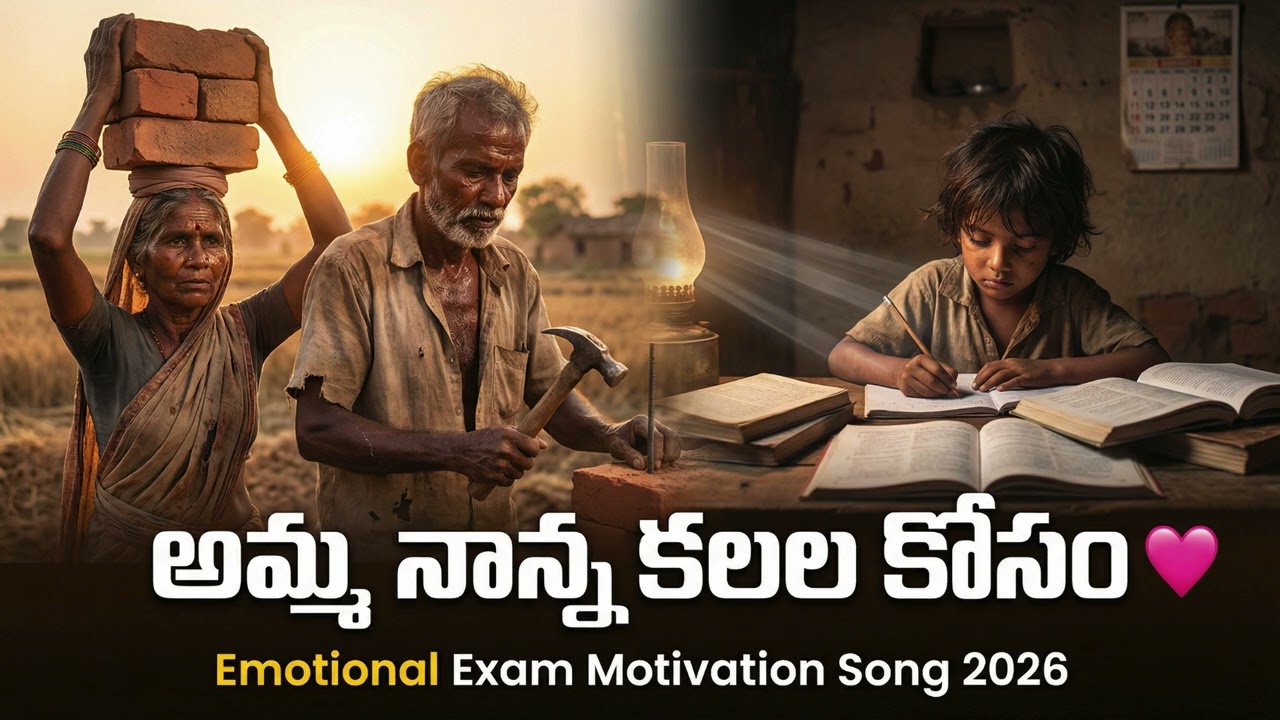 అమ్మ నాన్న కలల కోసం 💖 | Emotional Exam Motivation Song 2026 | Telugu Inspirational Song