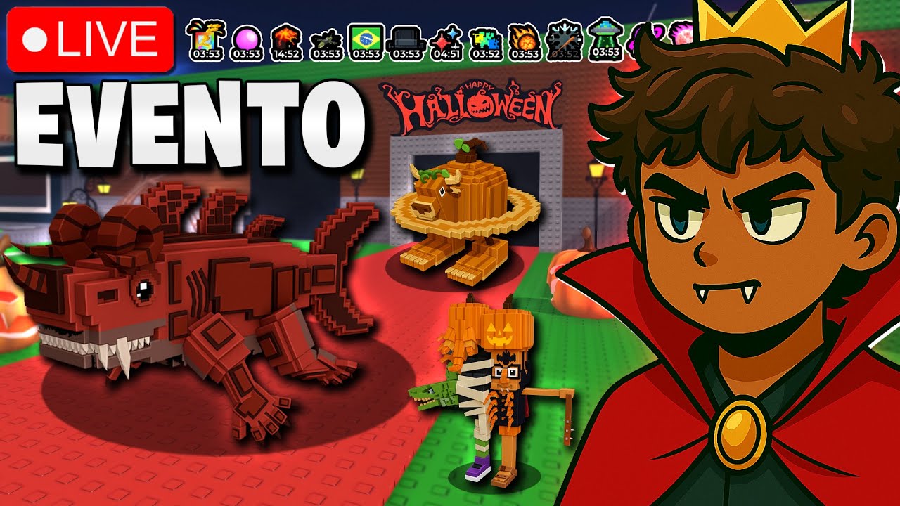 EVENTO DE ADM ABUSE 🎃 FUS&Atilde;O HALLOWEEN + LIMITADOS NO ROUBE UM BRAINROT | TEUX LIVE #brainrot #roblox