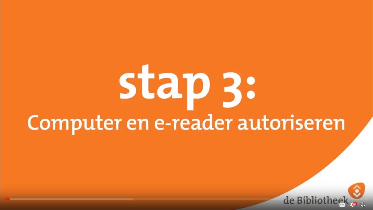 Stap 3 - Computer en e-reader autoriseren (DigiBied)