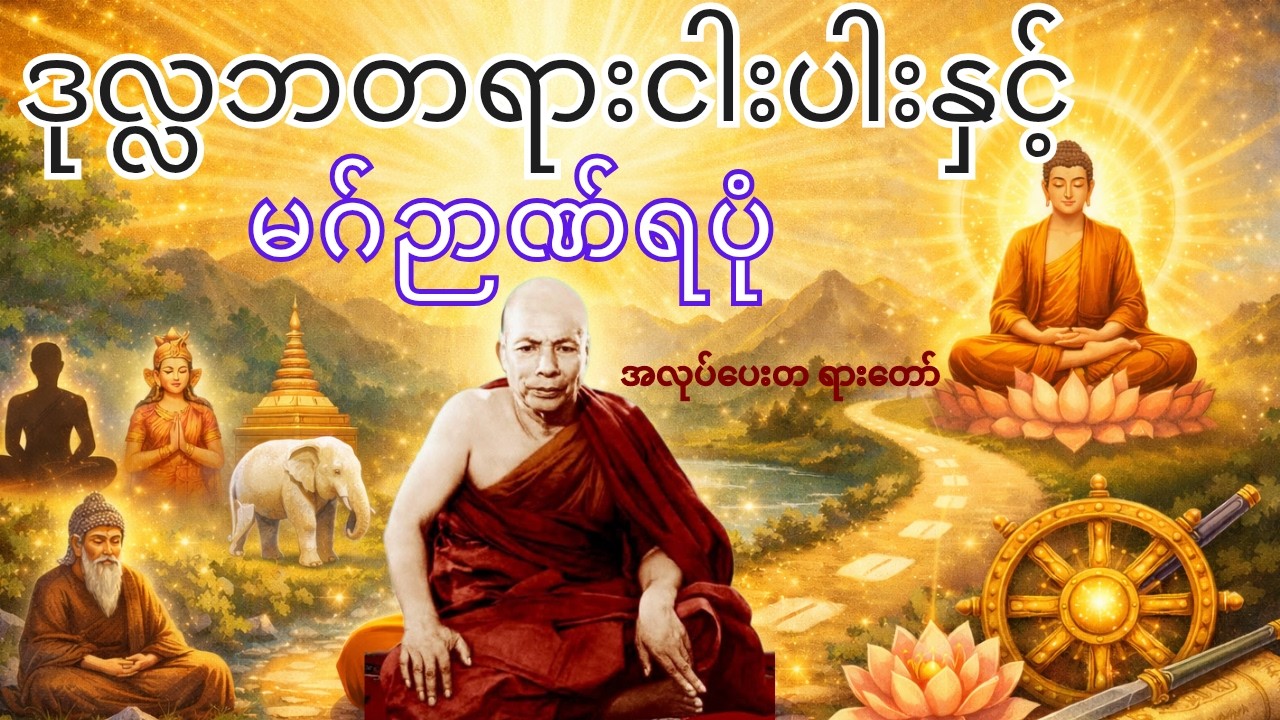 ဒုလ္လဘတရားငါးပါးနှင့်မဂ်ဉာဏ်ရပုံ အလုပ်ပေးတရားတော် ၊ မိုးကုတ်ဆရာတော်ဘုရားကြီး