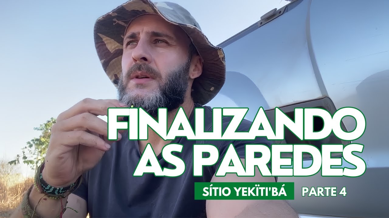 Finalizando as paredes do CHALÉ DE HIPERADOBE