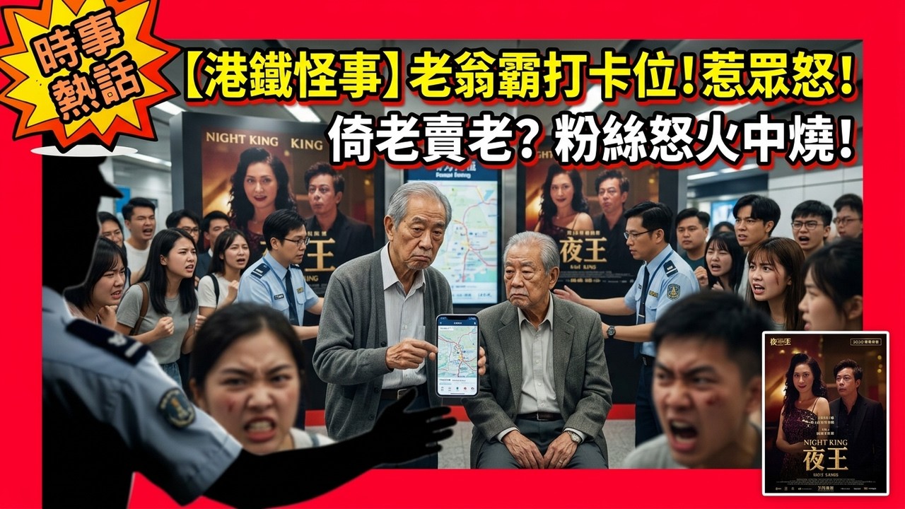【港鐵怪事】夜王票房大賣葵芳站變打卡點，兩老翁霸佔位置拒讓位惹眾怒擾攘十分鐘！港鐵職員介入調停化解危機，究竟係倚老賣老定誤會？