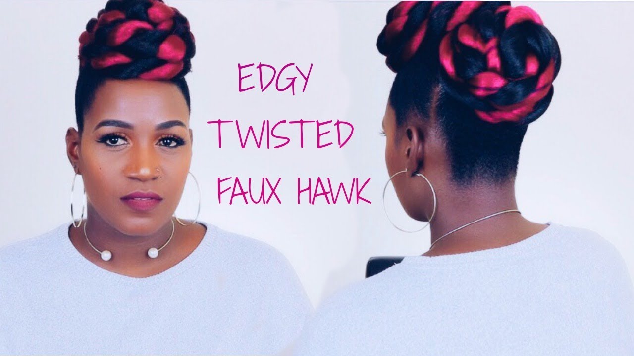 TWISTED FAUX HAWK ON SHORT NATURAL 4C HAIR