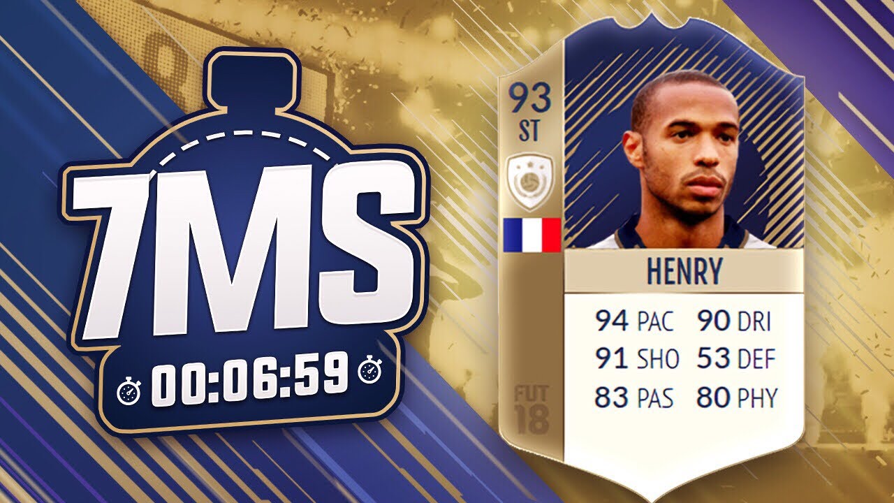 🔥 FIFA 18 93 PRIME ICON HENRY 7 MINUTE SQUAD BUILDER!! THE BEST STRIKER ON THE GAME!!